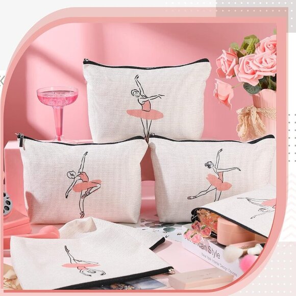 6 Pcs Dance Makeup Bag Gift Dancer Cosmetic Bags Ballet Teacher Gift Toiletry Zi - Picture 3 of 7